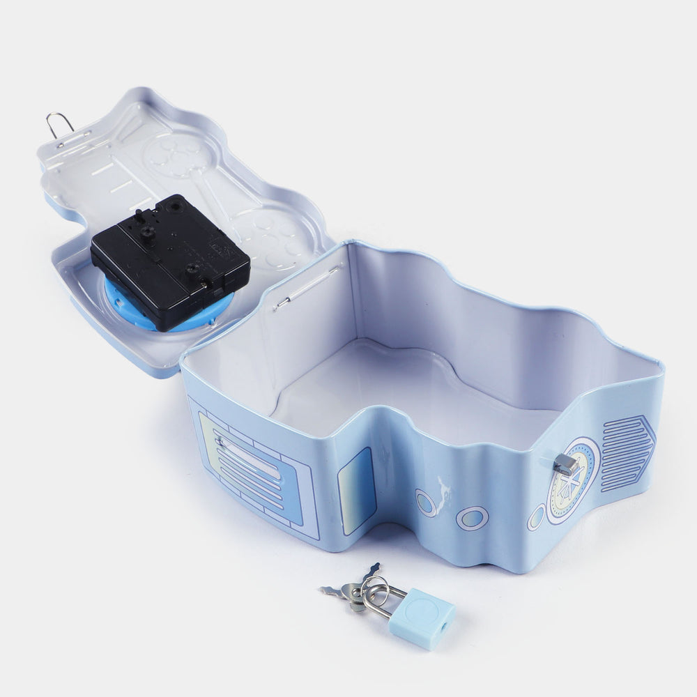 Metal Coin/Money With Lock Box For Kids