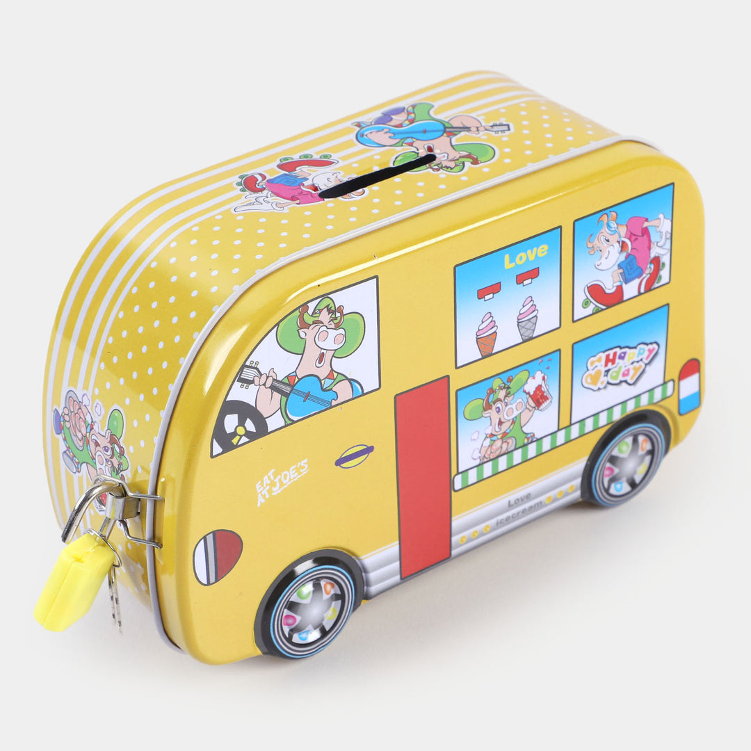 Metal Coin/Money With Lock Box For Kids