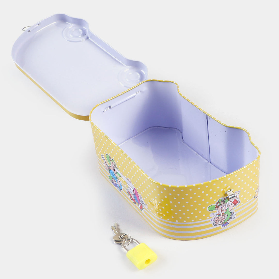 Metal Coin/Money With Lock Box For Kids