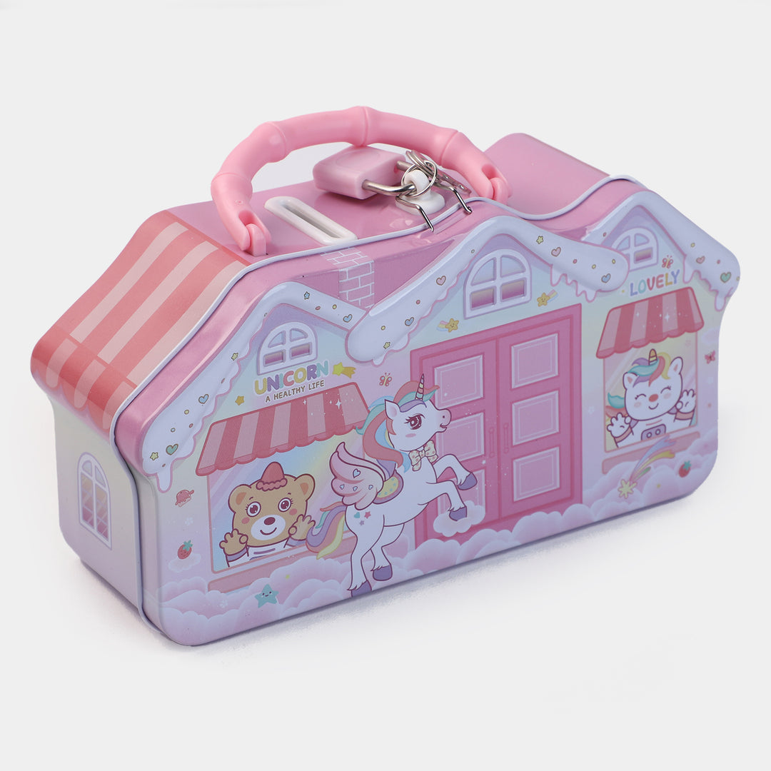 Metal Coin/Money With Lock Box For Kids
