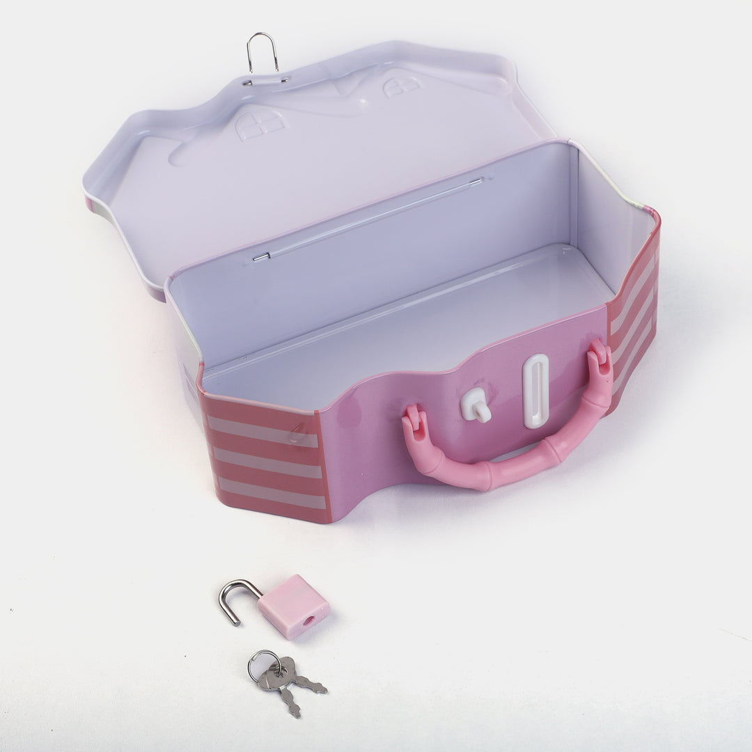 Metal Coin/Money With Lock Box For Kids