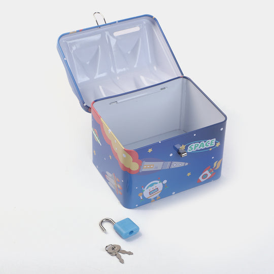 Metal Coin/Money With Lock Box For Kids