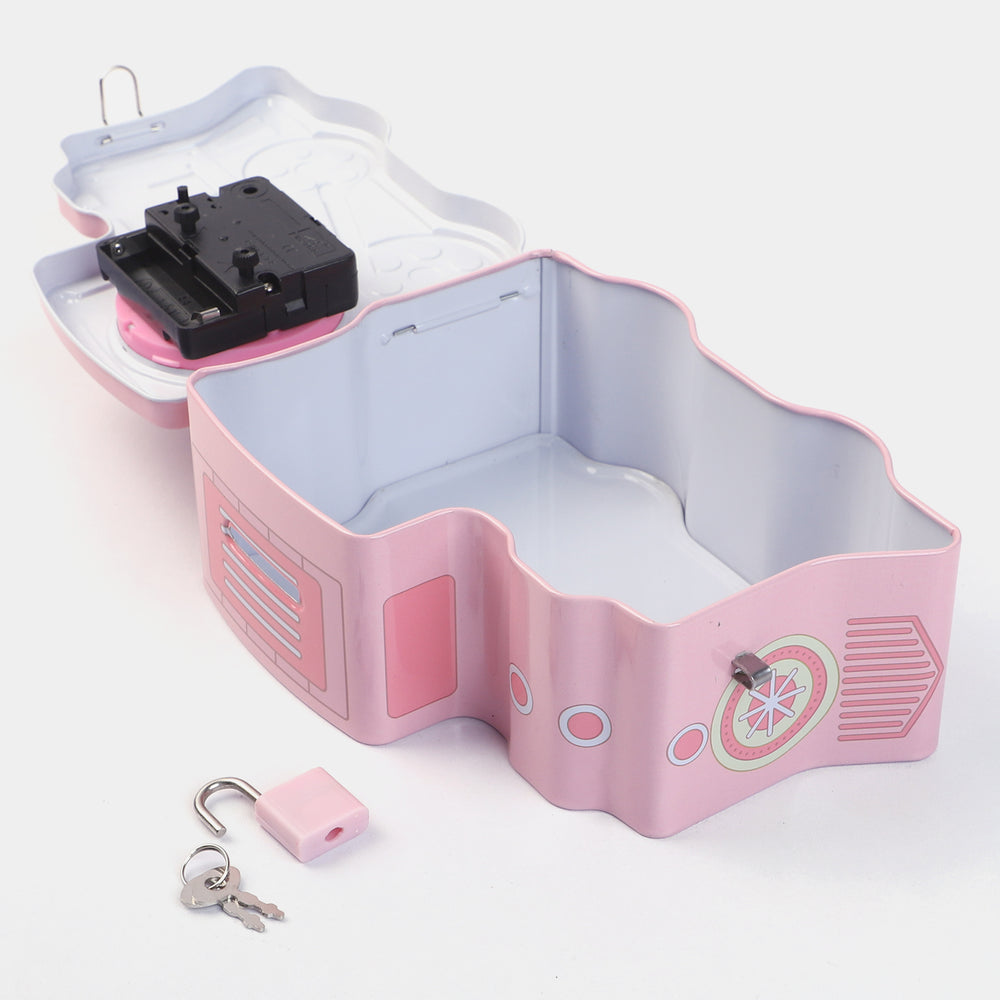 Metal Coin/Money With Lock Box For Kids