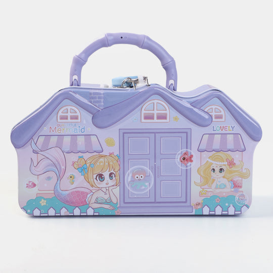 Metal Coin/Money With Lock Box For Kids