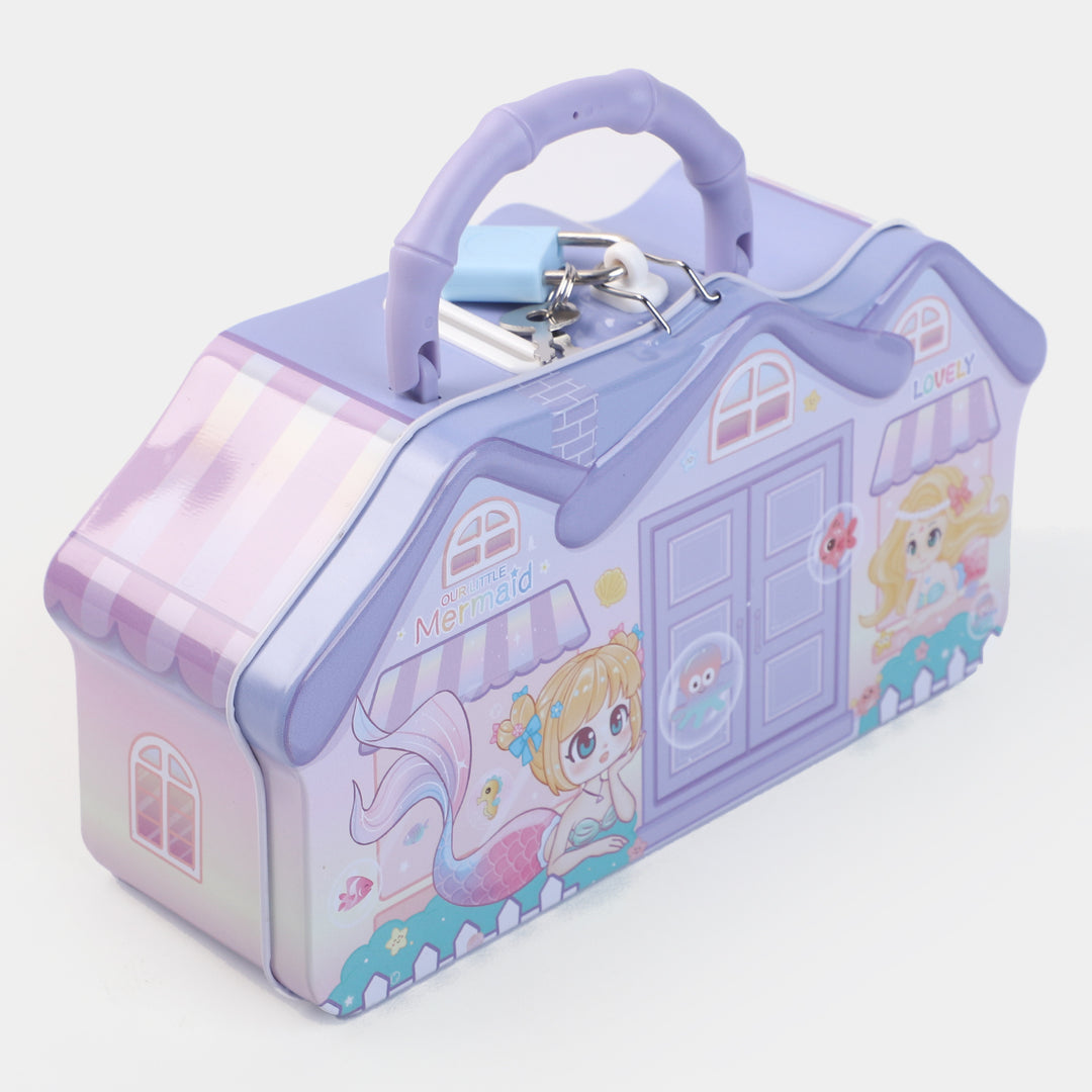 Metal Coin/Money With Lock Box For Kids