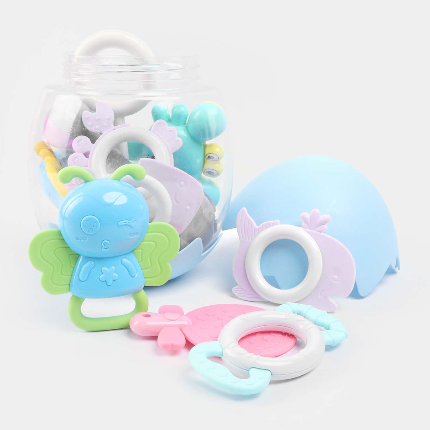 Egg Jar Rattle Play Set | Blue