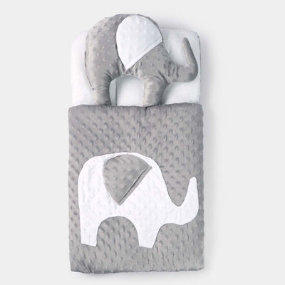 Carry Nest With Elephant Pillow | Gray