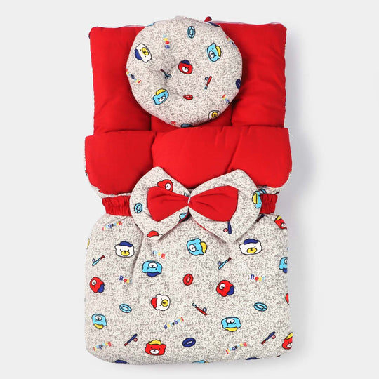 Printed Velvet Carry Nest Bow Belt | Red