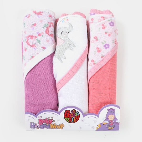 Pak of 3 Hooded Bath Towel