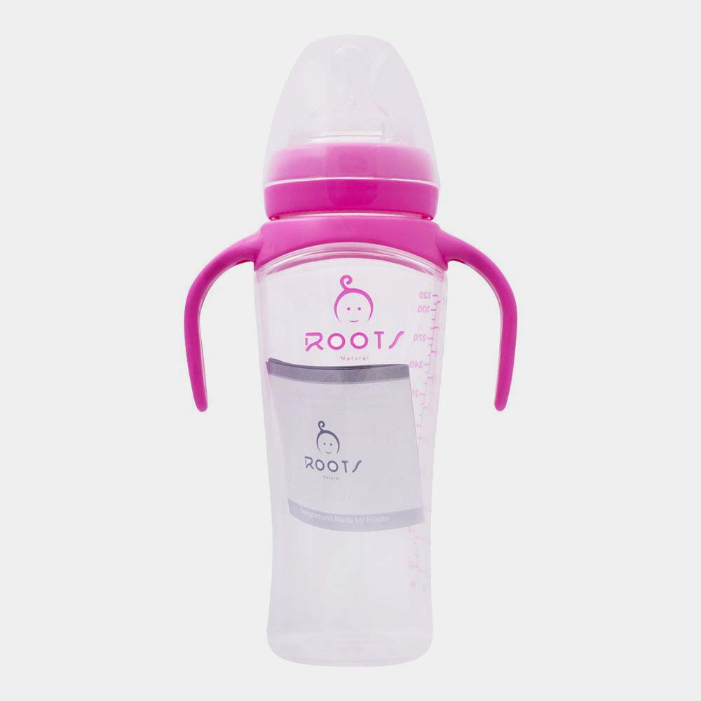Root Wide-Neck Baby Bottle Feeder | 320ml | Pink | J1014