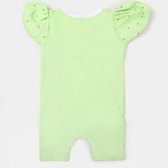 Infant Girls Knitted Rompers Little One - Green