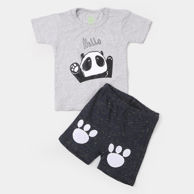 Infant Boys Knitted 2PC Suit PANDA