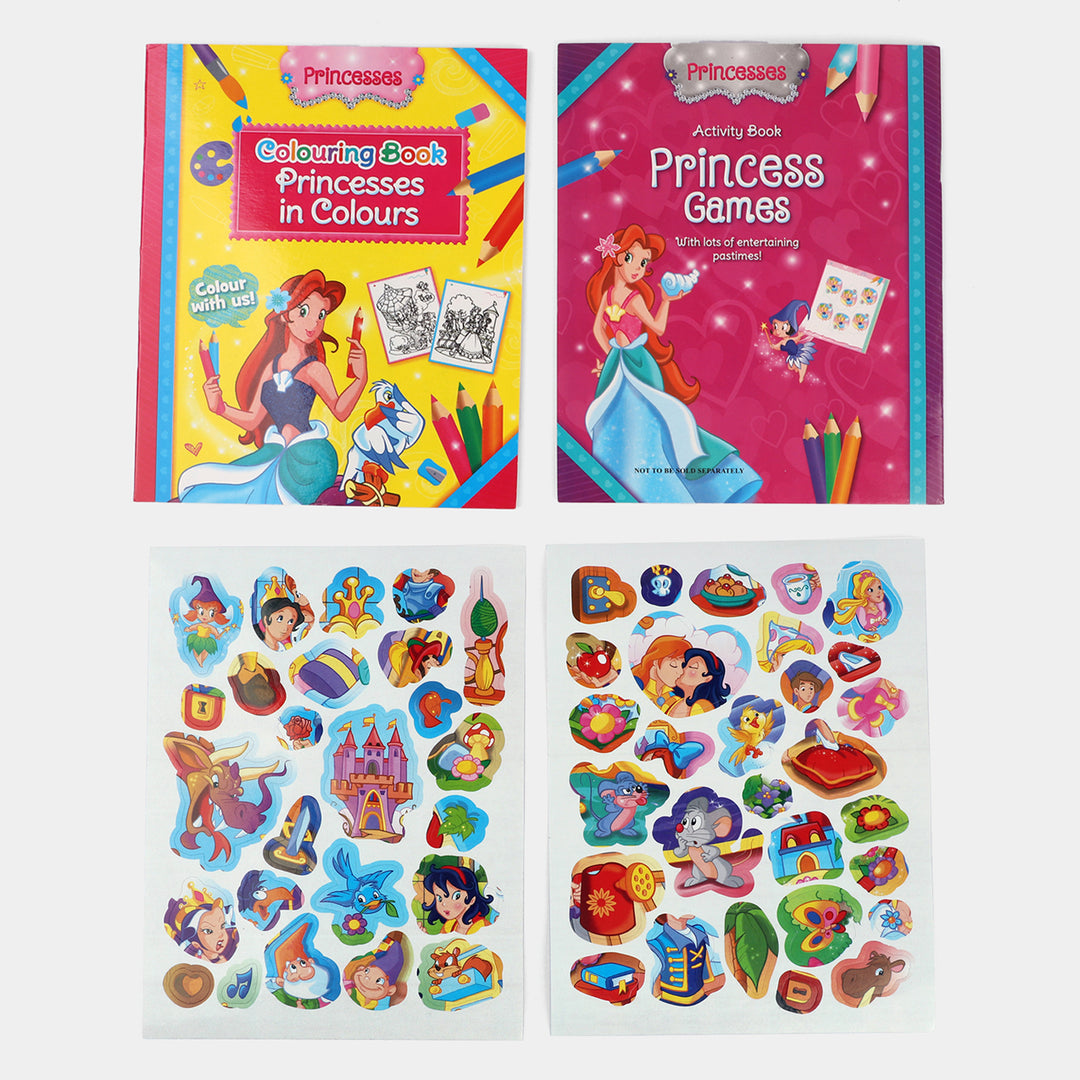 Princess Activity Books & stickers Pack For Girls