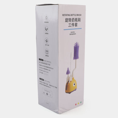 Rotating Bottle Feeder Brush With Stand