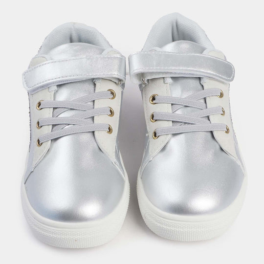 Girls Sneakers 24-101-SILVER