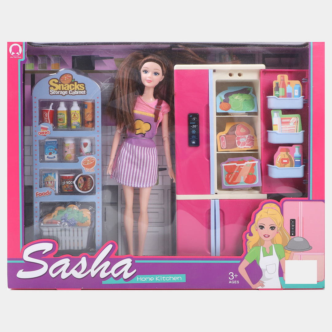 Fashion Doll With Kitchen For Kids