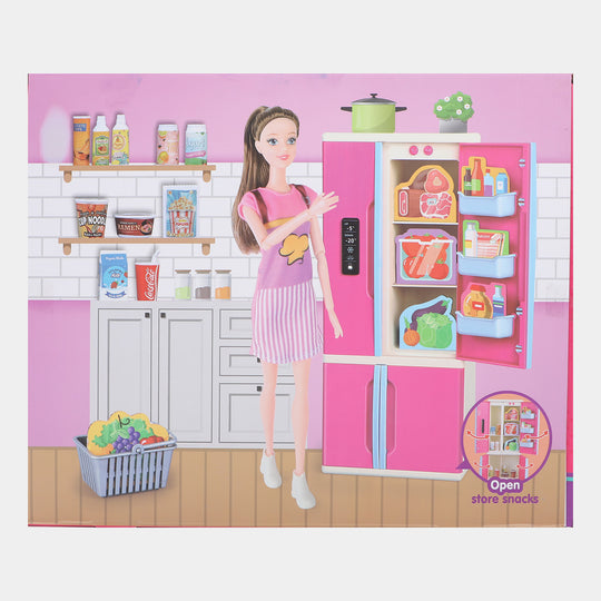 Fashion Doll With Kitchen For Kids