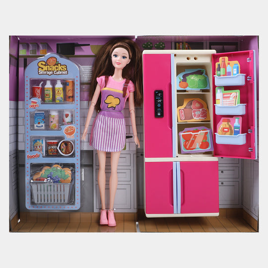 Fashion Doll With Kitchen For Kids