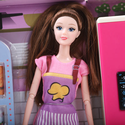 Fashion Doll With Kitchen For Kids