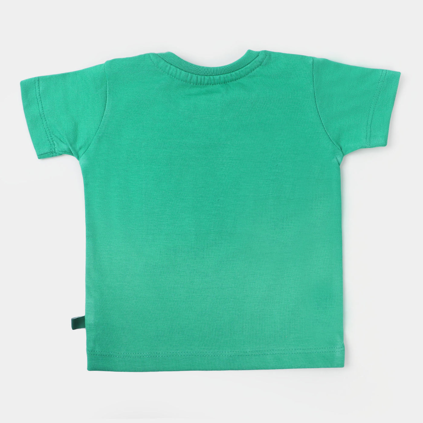 Infant Unisex T-Shirt Applique Flag-Fern Green
