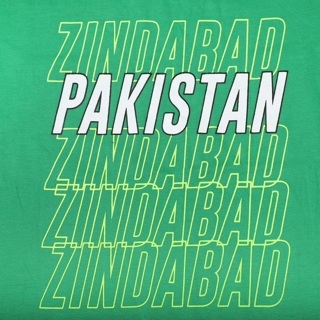 Boys T-Shirt H/S Zindabad Pakistan- Fern Green