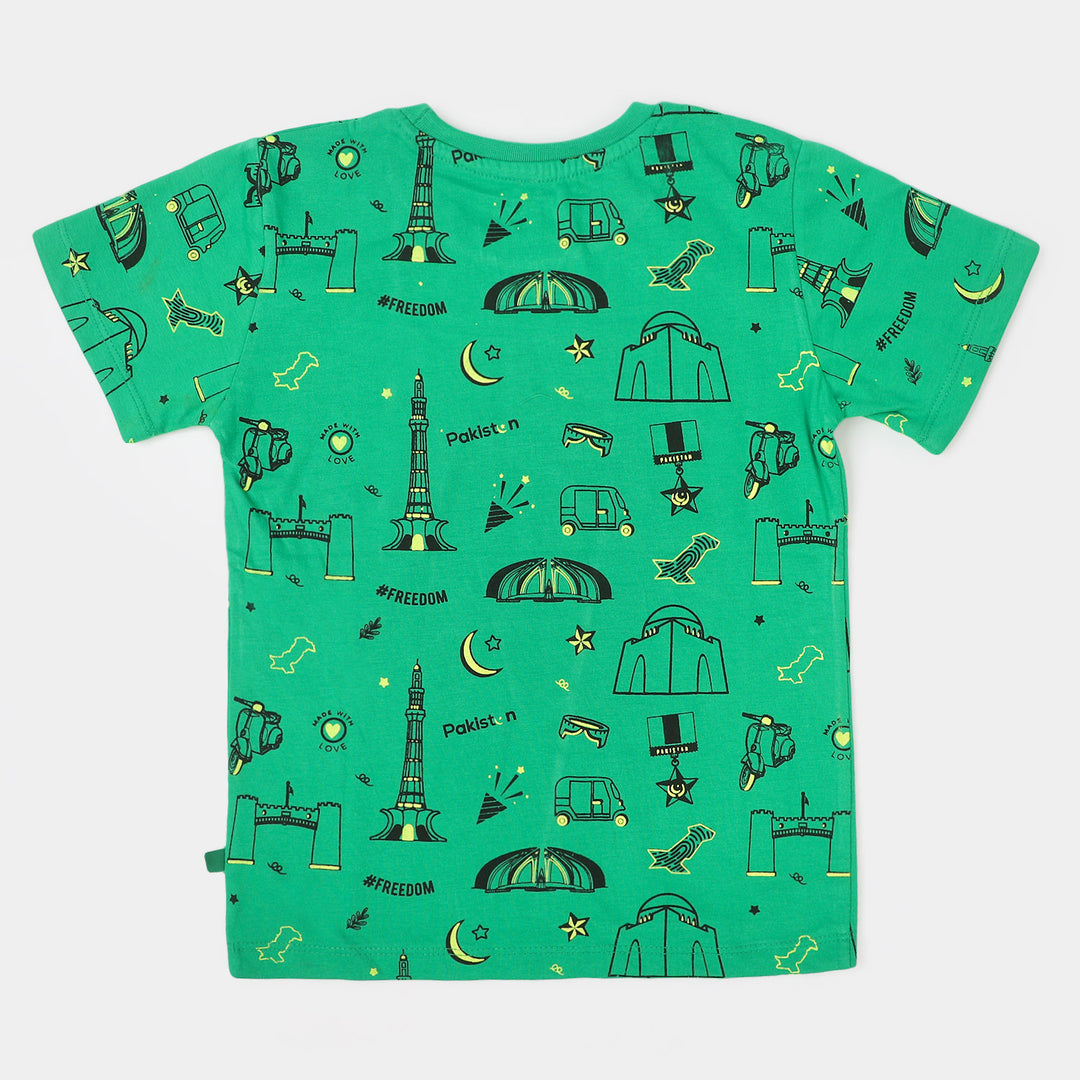 T-Shirt H/S Unisex AOP Monument- Fern Green