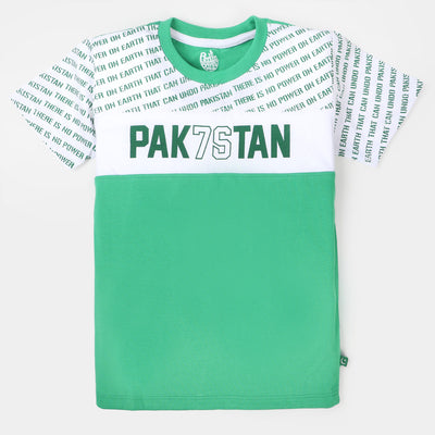 Boys T-Shirt H/S Pakistan 76- Fern Green