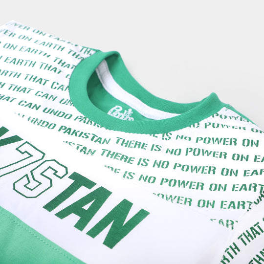 Boys T-Shirt H/S Pakistan 76- Fern Green