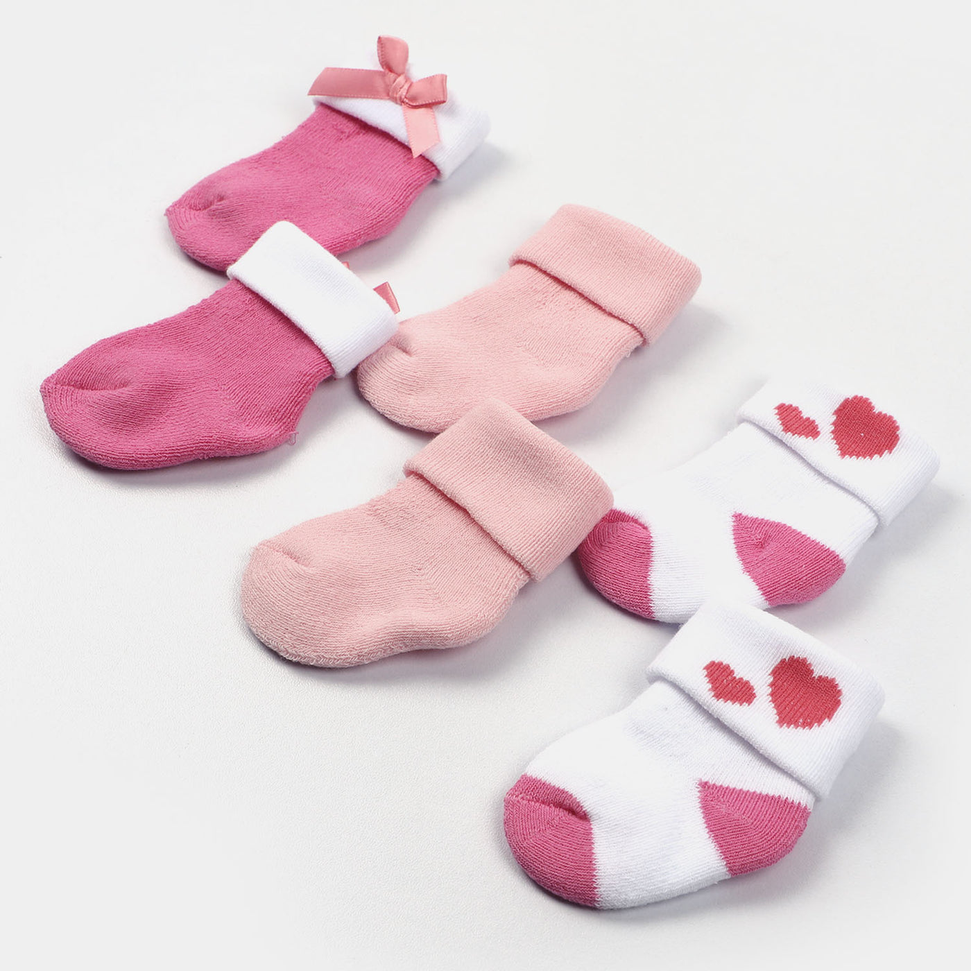 Newborn Socks Cotton 3PCs Pack | 0 to 6M