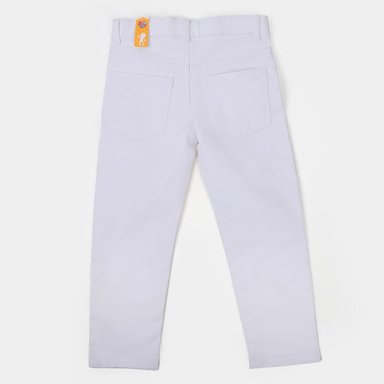 Boys Cotton Pant Independence - White