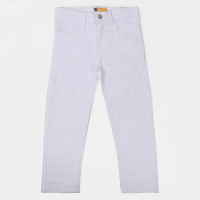 Boys Cotton Pant Independence - White