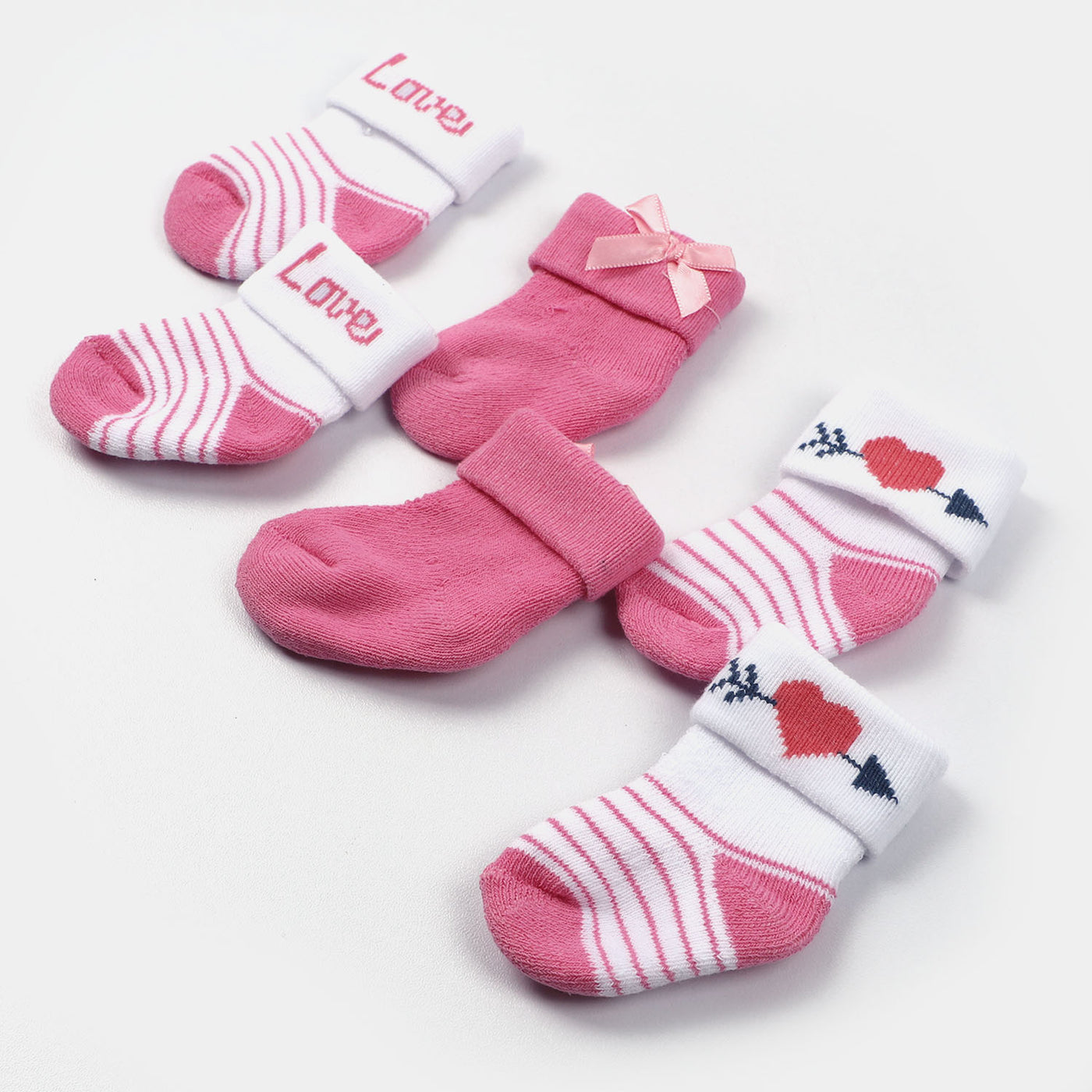 Newborn Socks Cotton 3PCs Pack | 0 to 6M