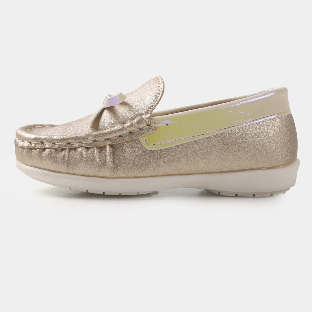 Girls Loafers 202109-3 - Gold