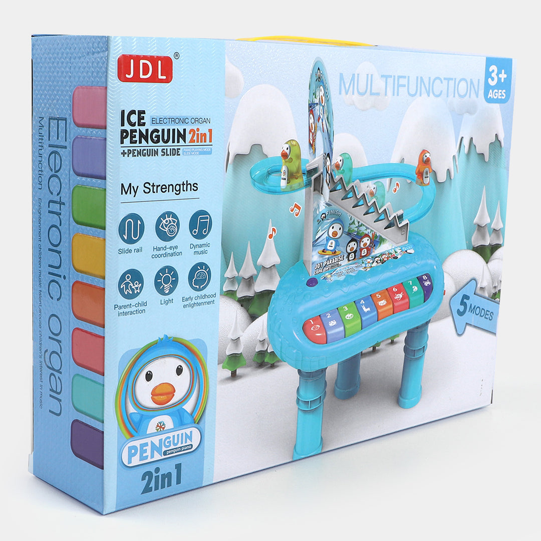 Ice Penguin 2 IN 1 Slide Game & Piano For Kids
