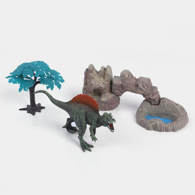 Dinosaur With Rockery Tree Play Set For Kids