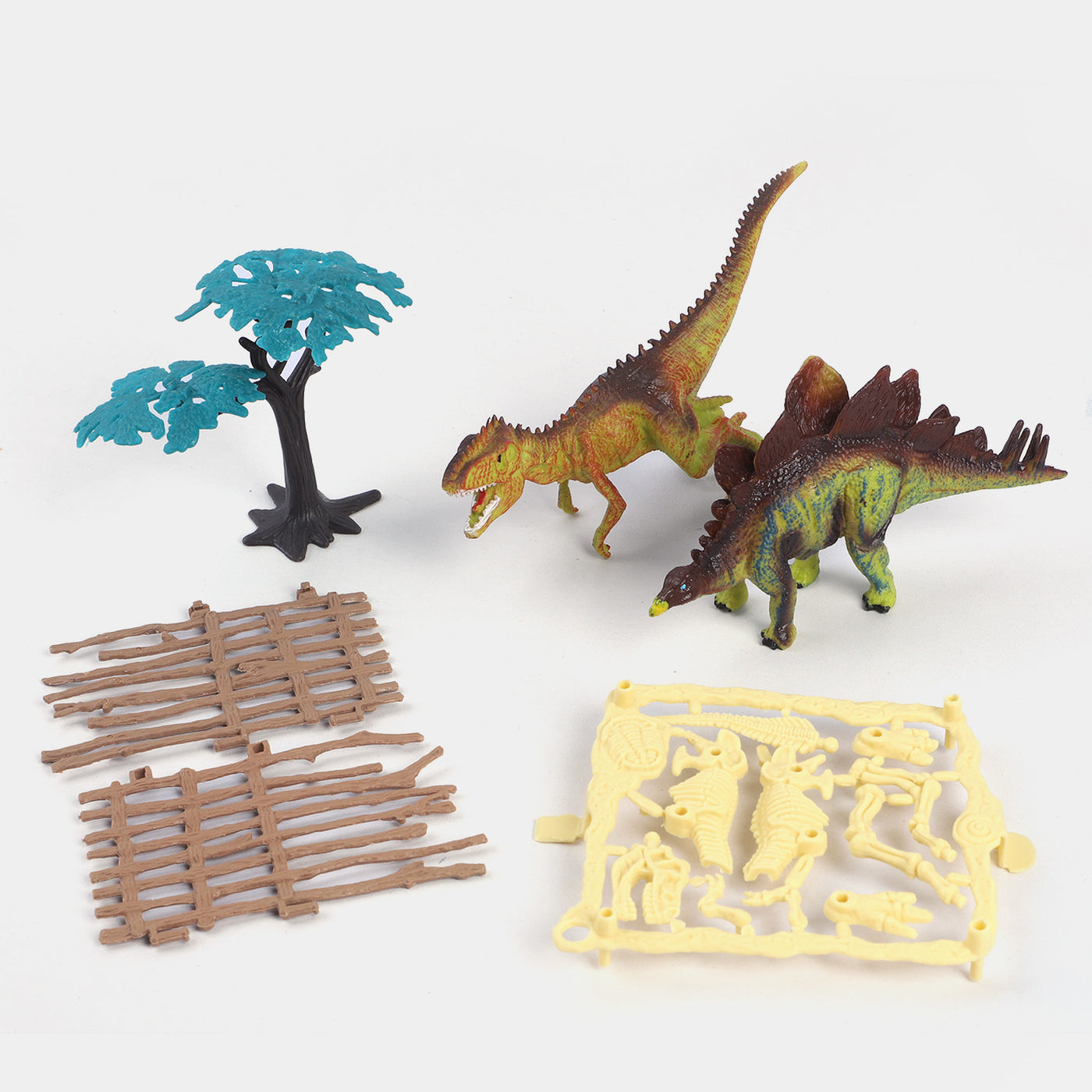 Dinosaurs With Fence Dinosaur Skeleton Play Set For Kids