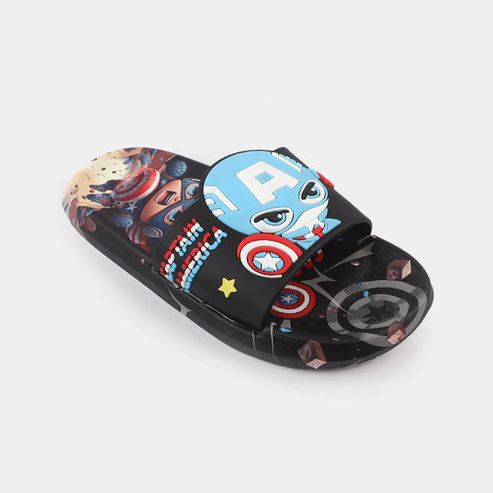 CHARACTER BOYS SLIPPERS -Black