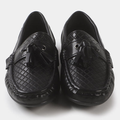 Boys loafers 202109-5 - BLACK