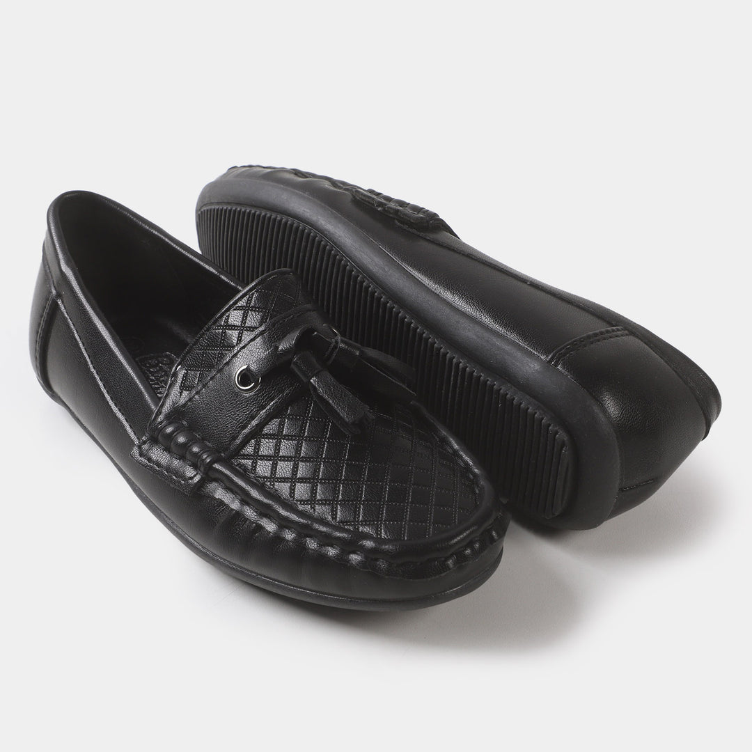 Boys loafers 202109-5 - BLACK