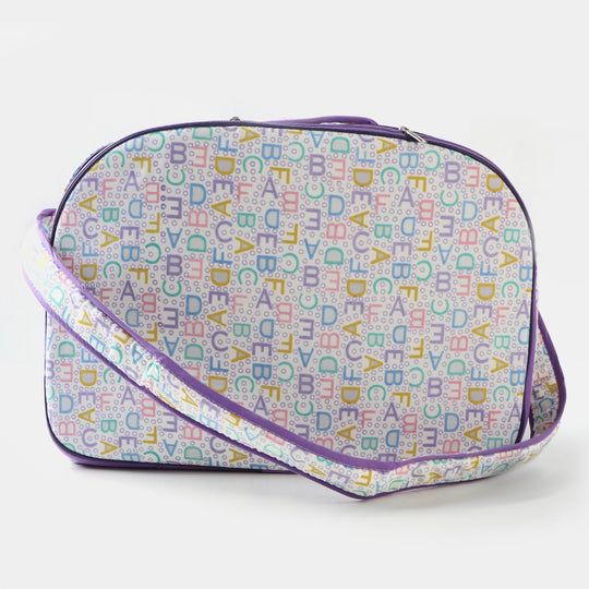 Baby Care Traveling Mother Printed Bag | Purple