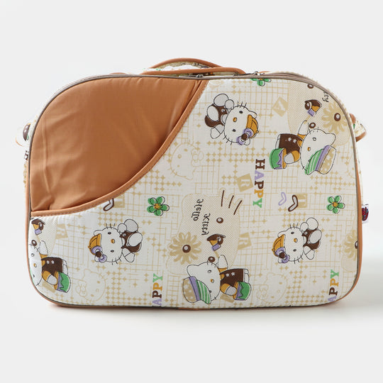 Baby Care Traveling Mother Printed Bag | Brown