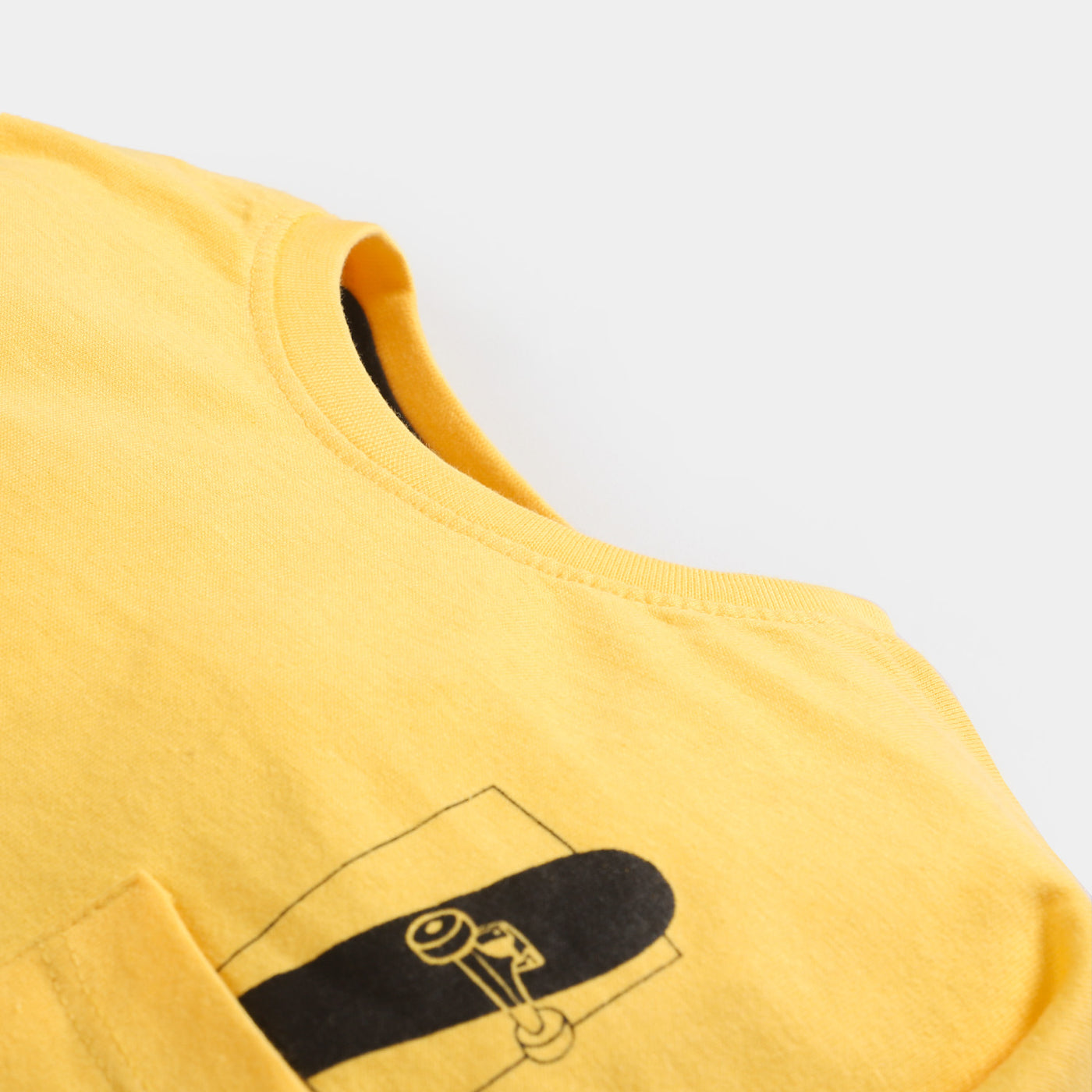 Boys Cotton T-Shirt F/S Skate Edition-Yellow