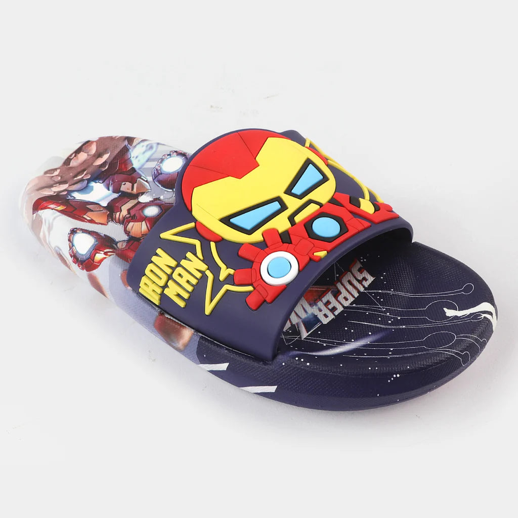 CHARACTER BOYS SLIPPERS -NAVY