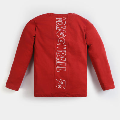 Boys Cotton T-Shirt F/S Dragon Ball Z-Red