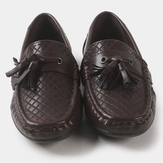 Boys loafers 202109-5 - COFFEE