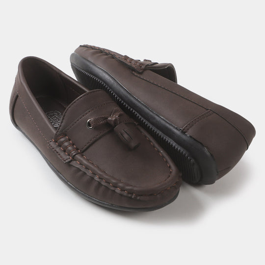 Boys loafers 202109-4 - COFFEE