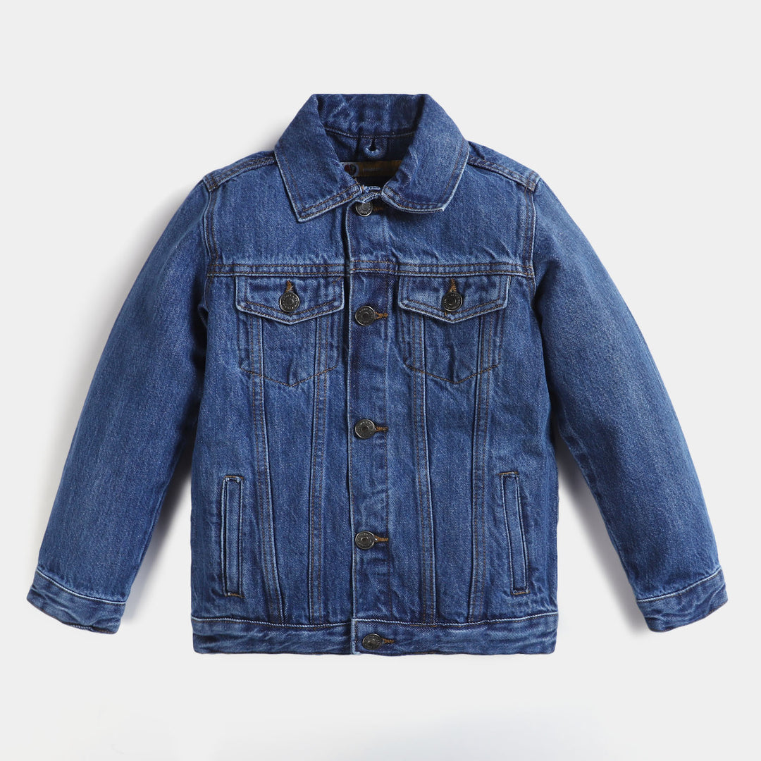 Boys Denim Jacket Basic Mid Blue Price in Pakistan Bachaa Party