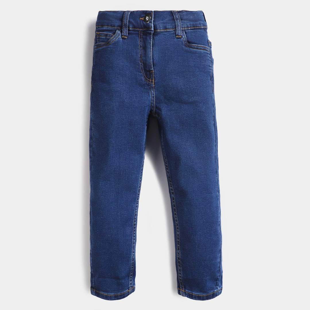 Girls Denim Pant Basic -Mid Blue