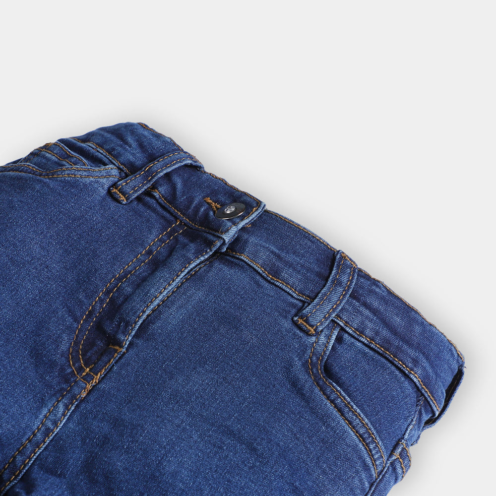 Girls Denim Pant Basic -Mid Blue