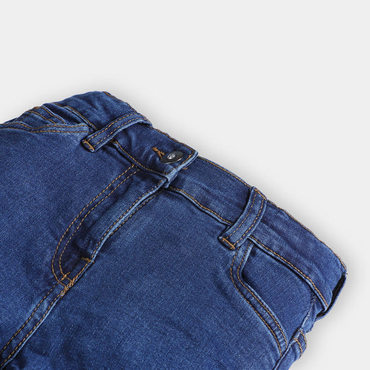 Girls Denim Pant Basic -Mid Blue